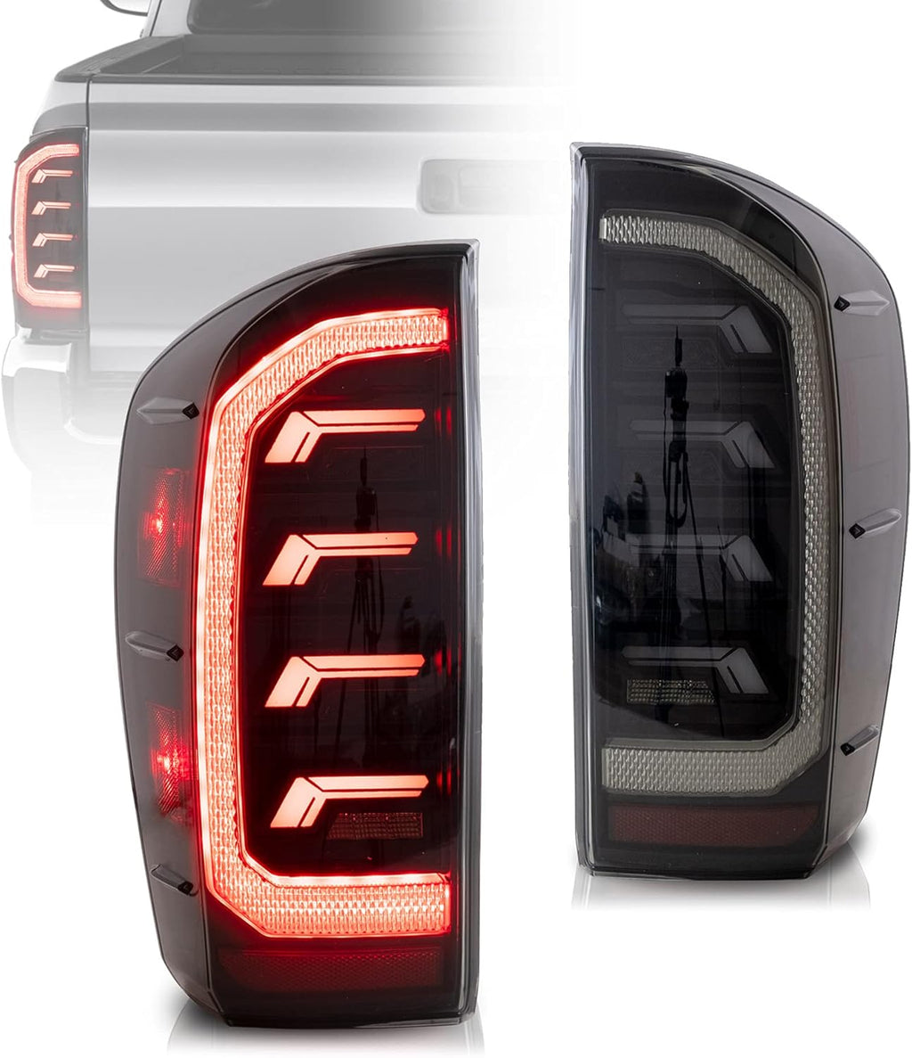 Full LED Smoked Taillights with Sequential Indicators Red Turn Signals N3882