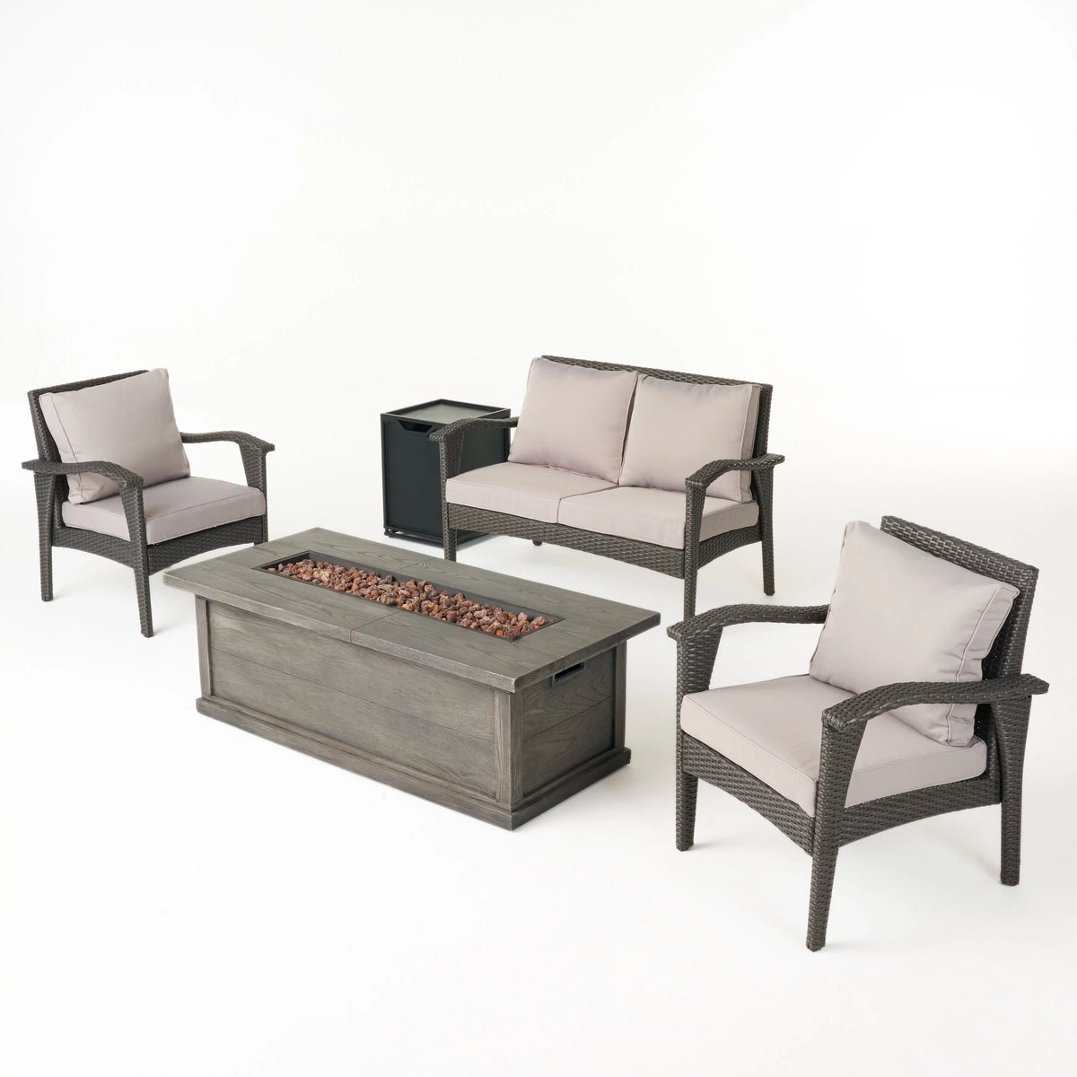 Matte Black Metal Outdoor Side Table M558810