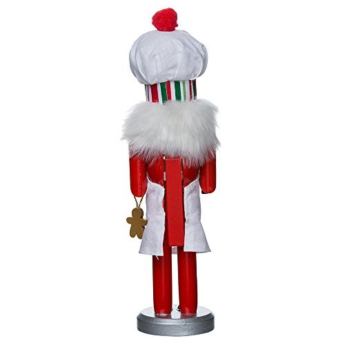 Rosy Red Baking Nutcracker Chef 10 inch Wood Decorative Tabletop Figurine R742207
