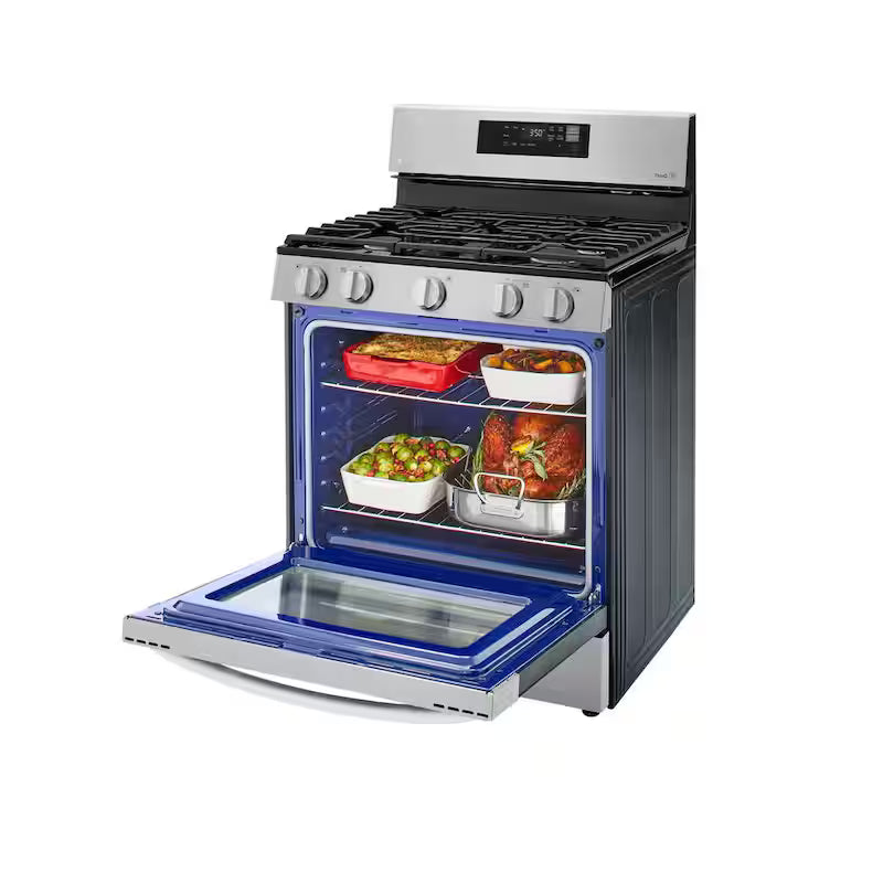 5.8 cu.ft. Smart Single Oven Gas Range with EasyClean, Wi-Fi Enabled Stainless Steel T8447
