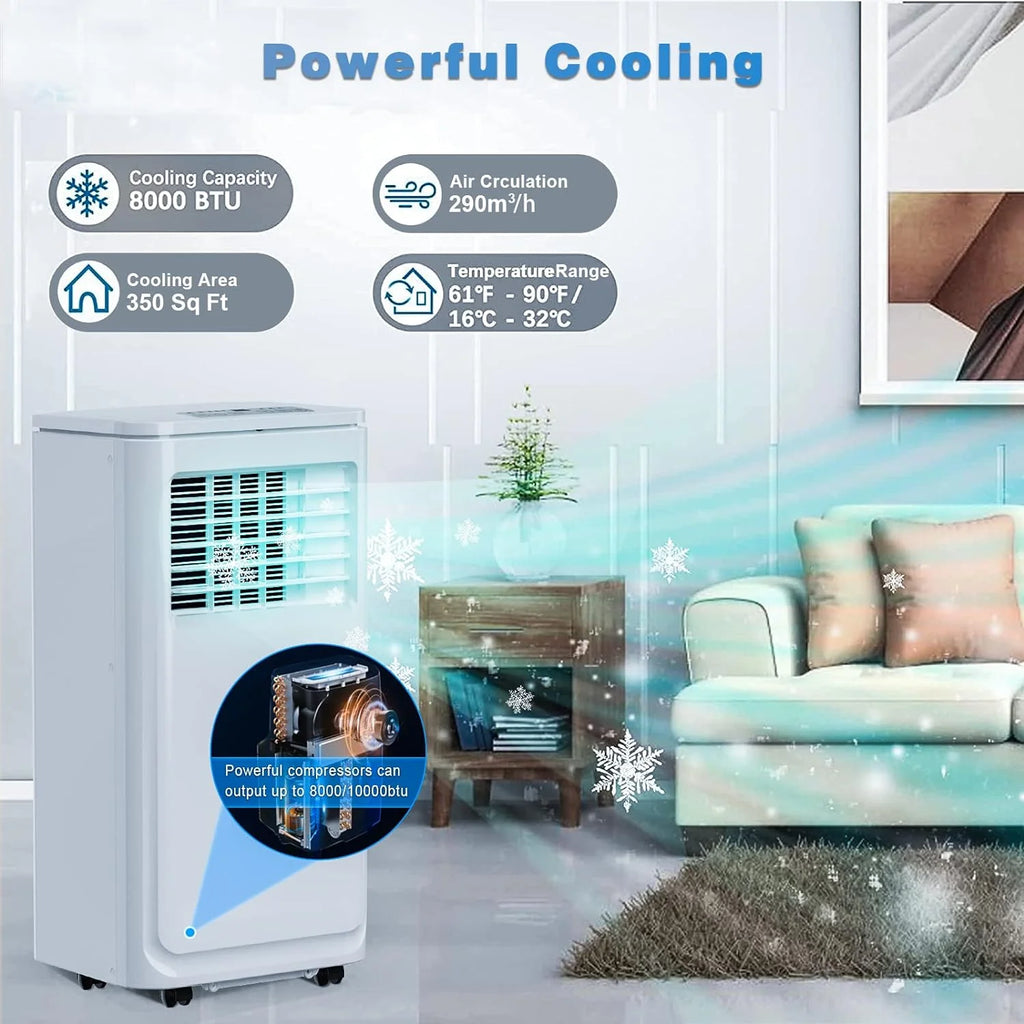 10000 BTU Portable Indoor Air Conditioner with Remote Control F33756