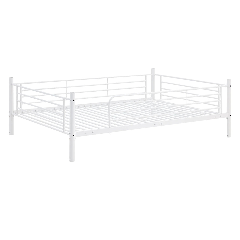 Full Metal Triple Bed with Built-In Ladder White R84317