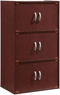 3 Shelf 6 Door Bookcase in Mahogany A508207