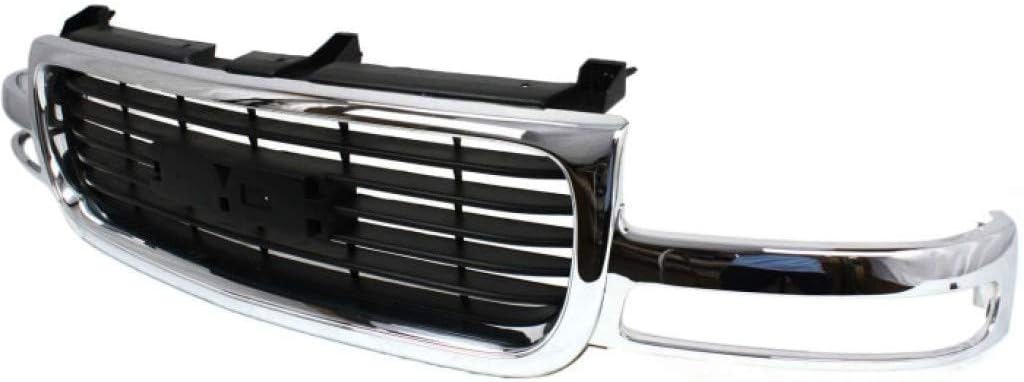Chrome Shell Painted Black Insert Plastic Grille Assembly A749575