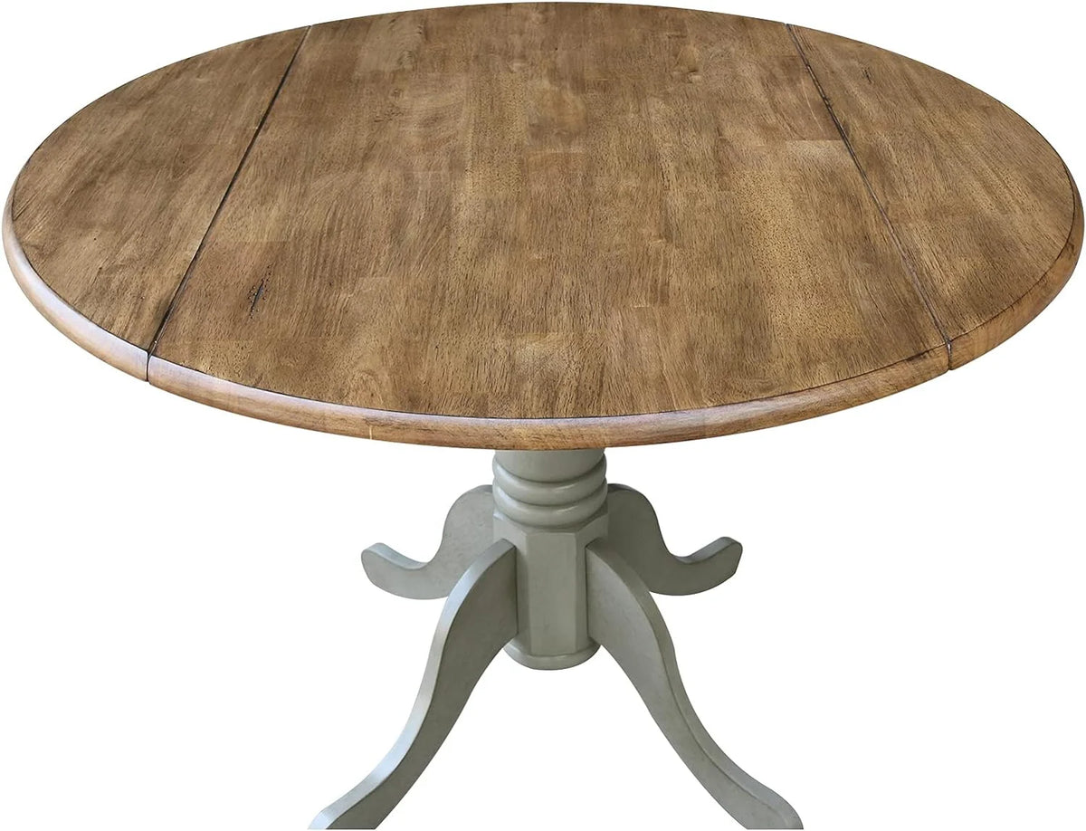 42 Drop Leaf Dining Table Distressed Hickory V719098