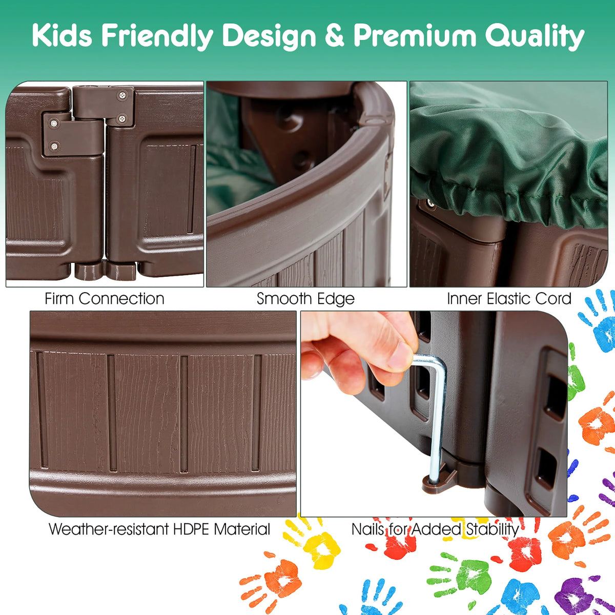 Wooden Sandbox with Cover K865657