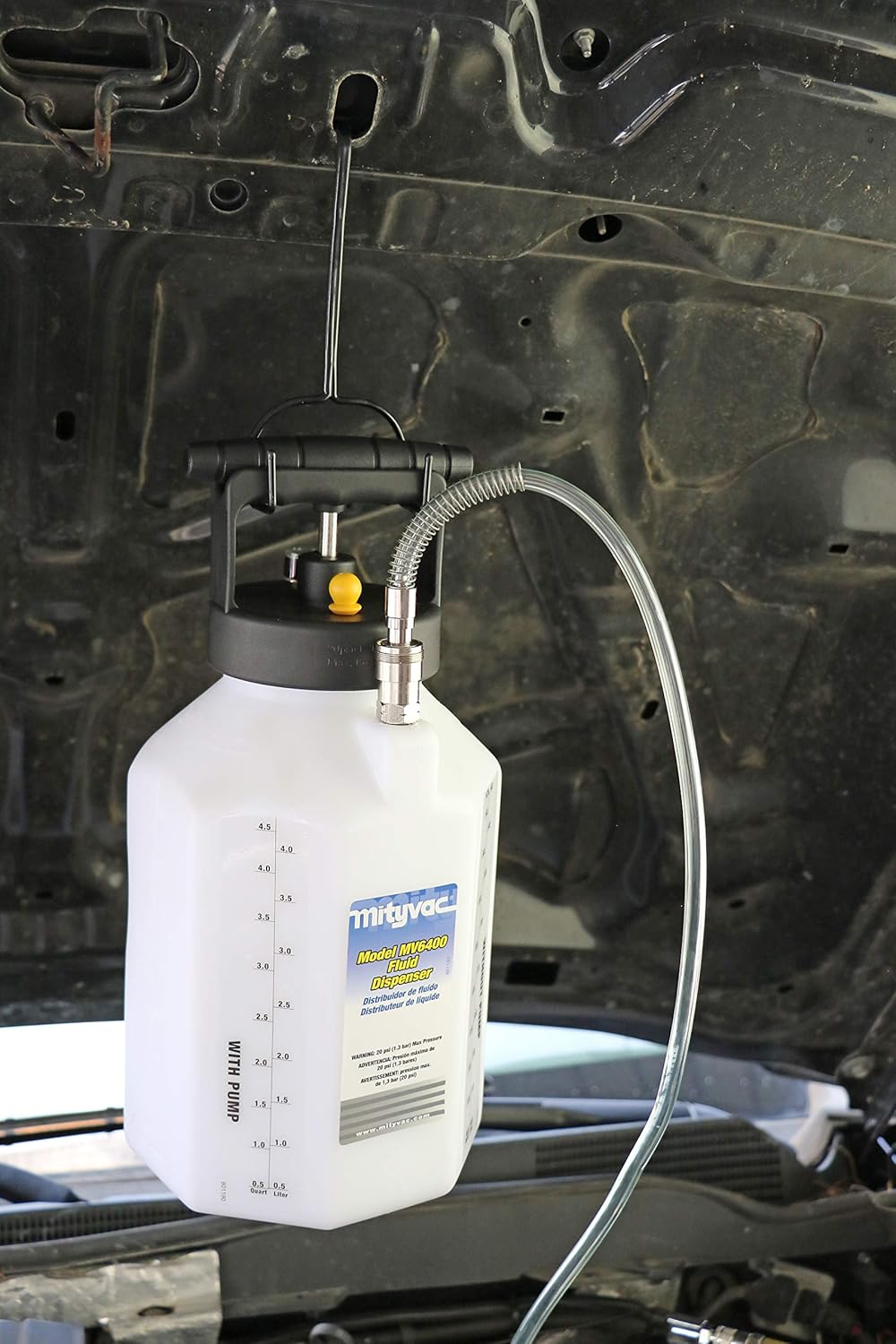 Professional Hydraulic Brake and Clutch Pressure Bleeding System with 7 Master Cylinder Adapters and Storage Case U285