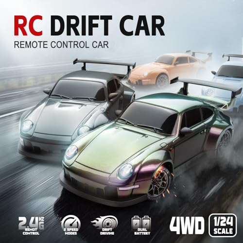 1:24 Scale 2.4GHz 4WD Remote Control Drift Car with LED Lights B5096