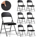 Black Fabric Padded Folding Chair 6 Pack D660