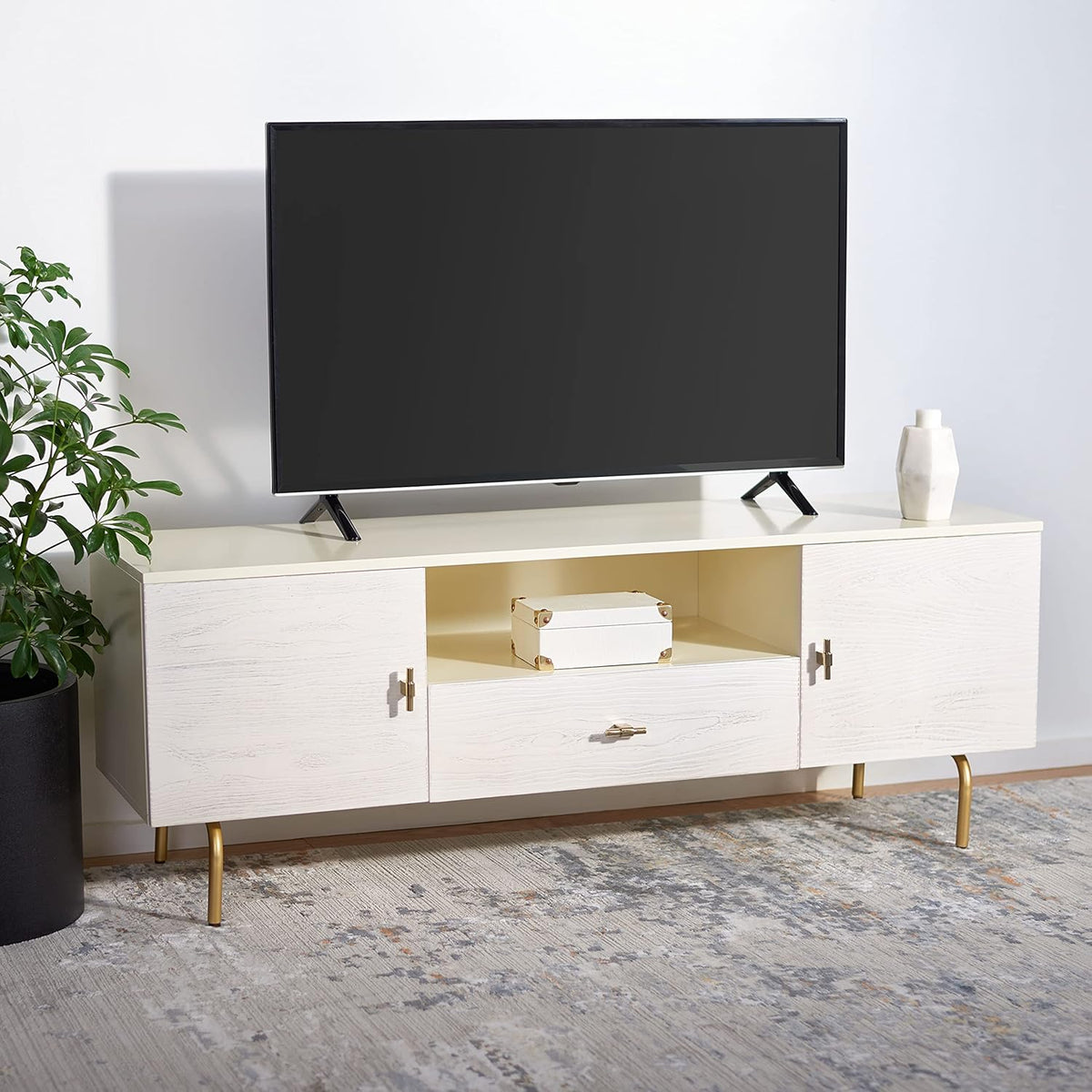 Black/Walnut Media Stand J5385