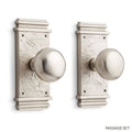 Solid Brass Passage Door Knob Set - Nickel S55421