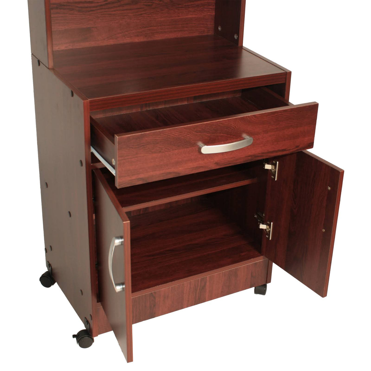 Mahogany Wooden Microwave Cart B518