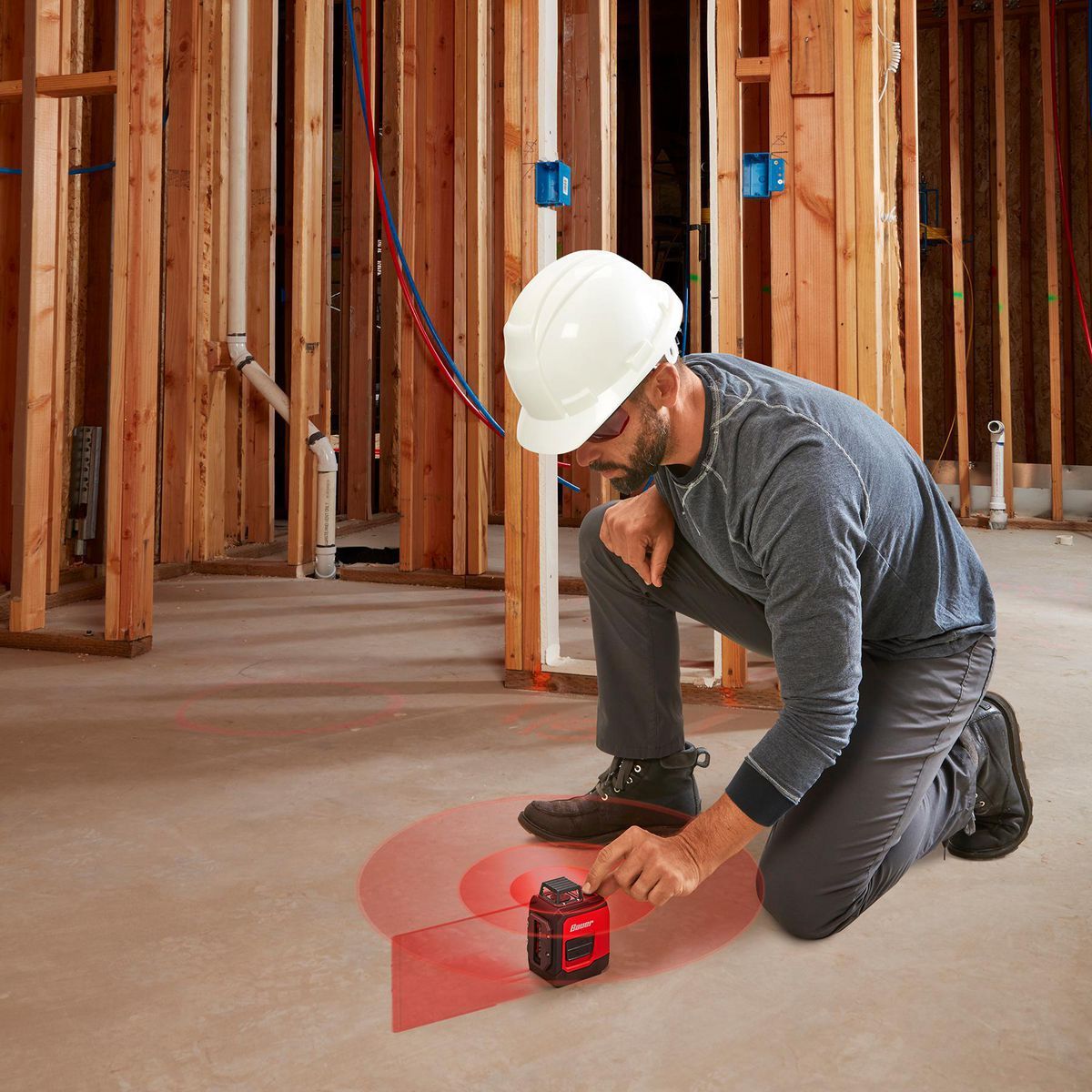 Self-Leveling 360 Horizontal Cross-Line Laser Level W532
