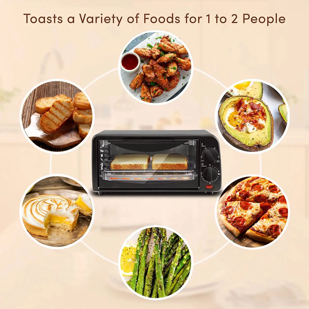 2 Slice Countertop Toaster Oven with 15 Minute Timer & Pan X8535