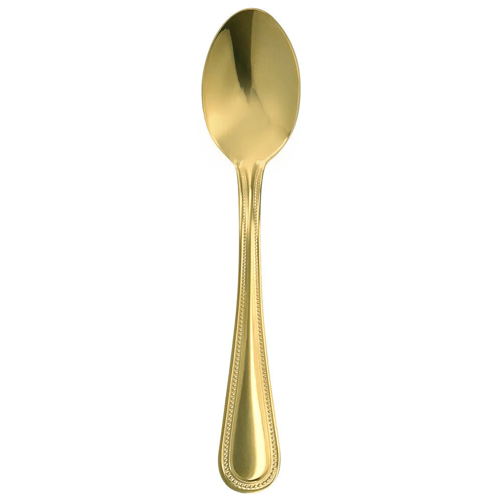 18/0 Gold Stainless Steel Dessert Spoon - 36/Case I875807