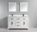 72 in. Double Sink White Vanity & Mirror S32187