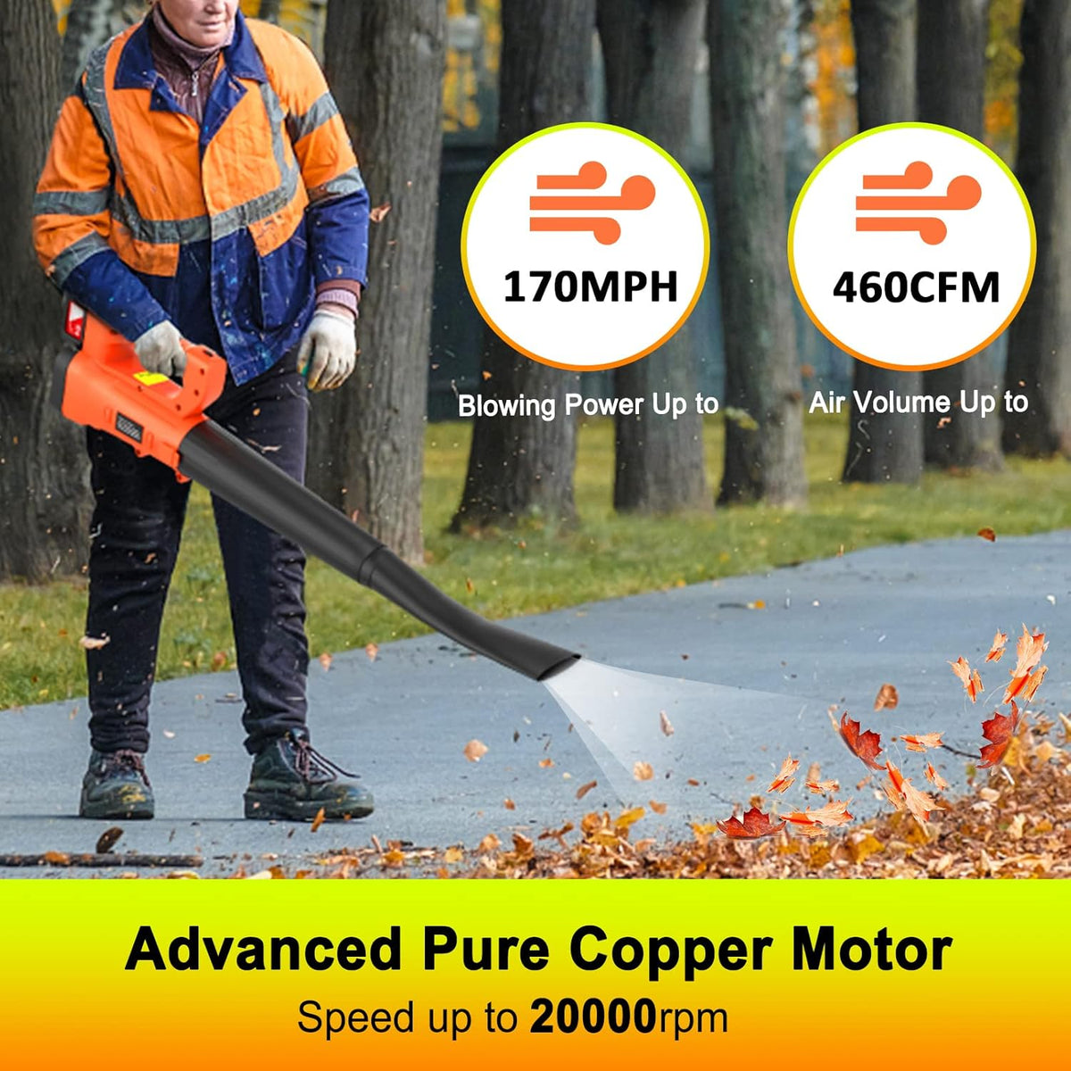 Cordless Leaf Blower with Battery and Charger H45760