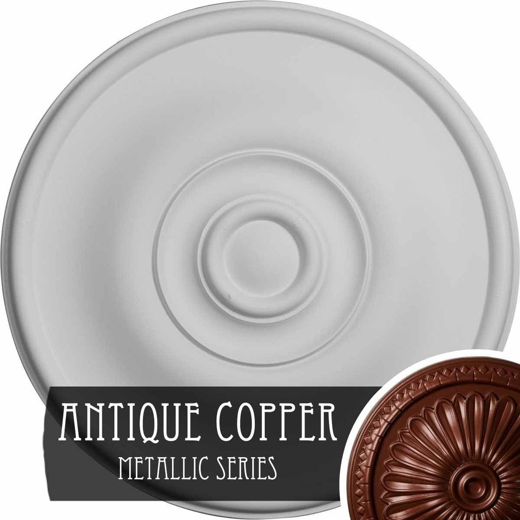 Hand-Painted Jet Black Ceiling Medallion A481265