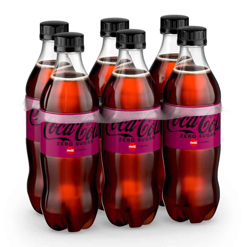 Cherry Coke Zero Sugar Soda Soft Drink, 16.9 fl oz, 12 Pack F95034