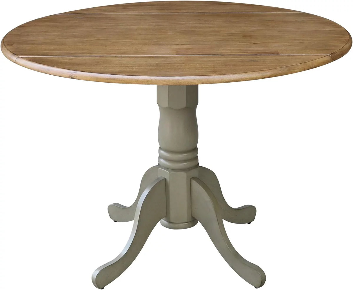 42 Drop Leaf Dining Table Distressed Hickory V719098