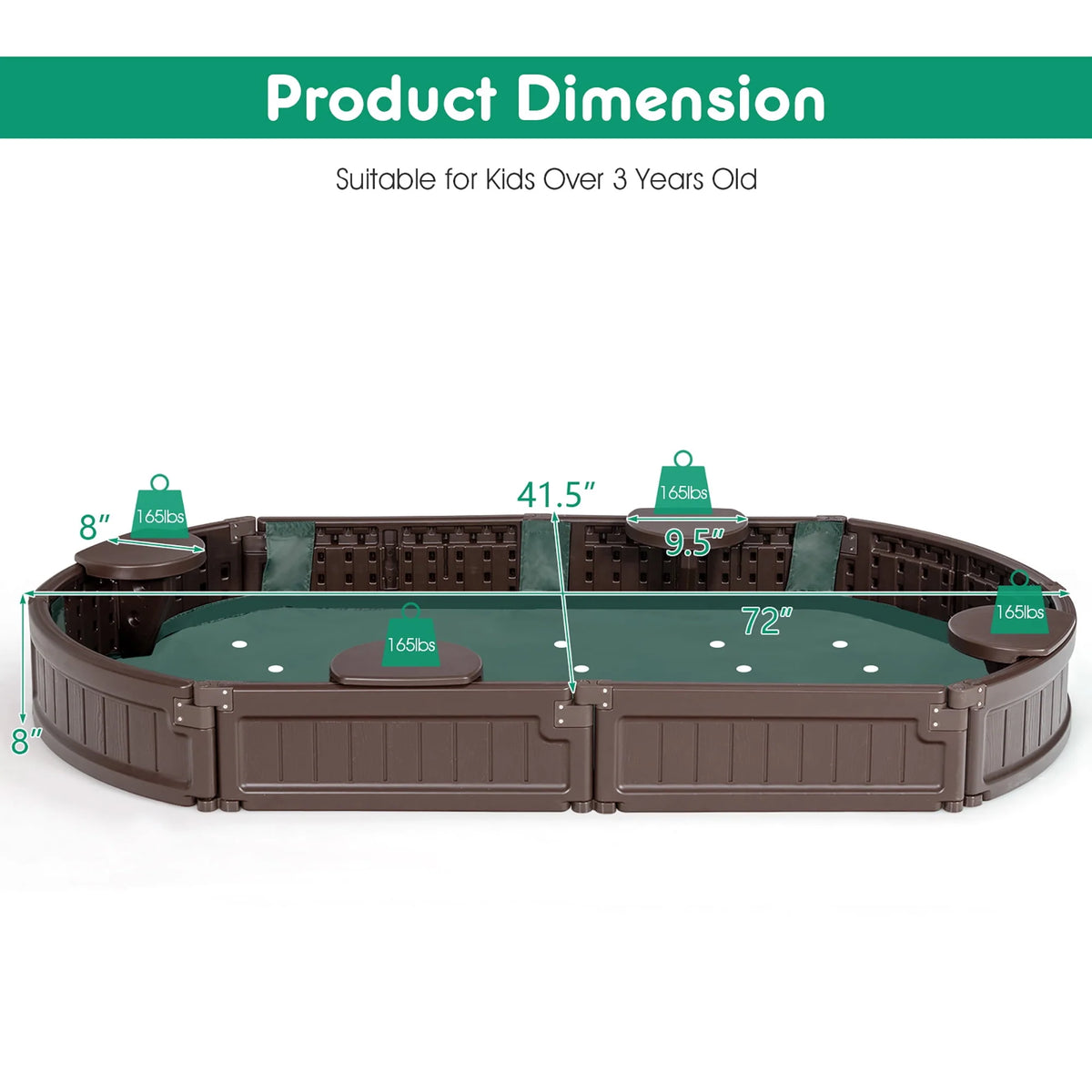 Wooden Sandbox with Cover K865657