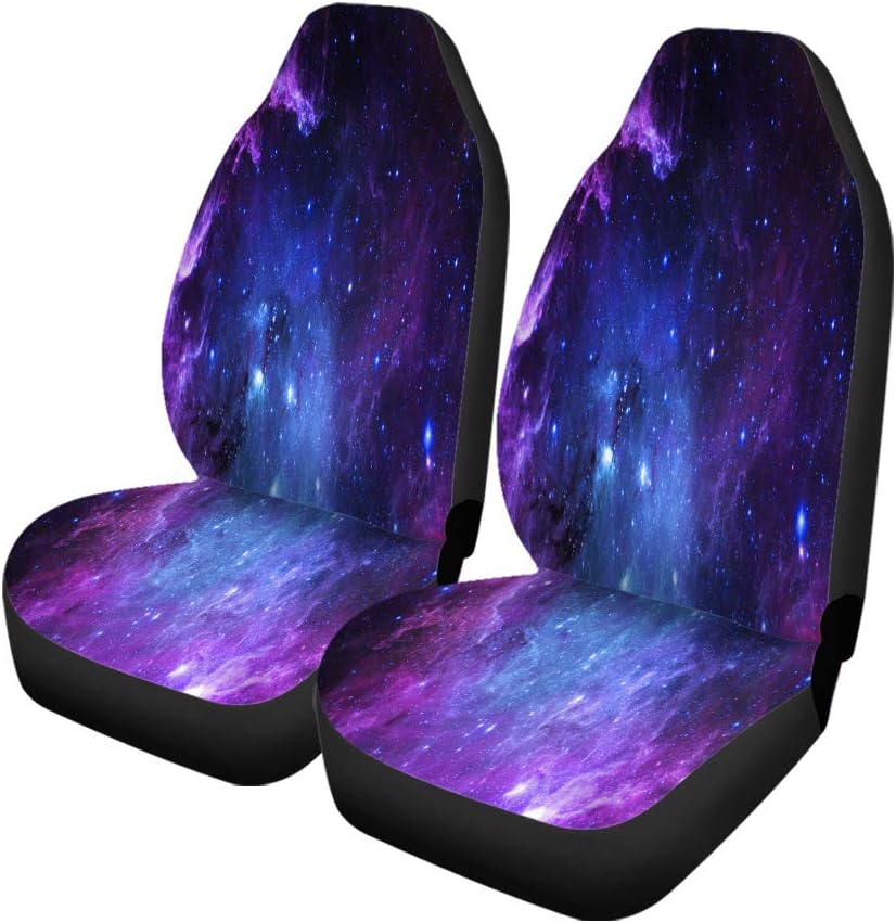 Set of 2 Car Seat Covers Turquoise Stripes R89684
