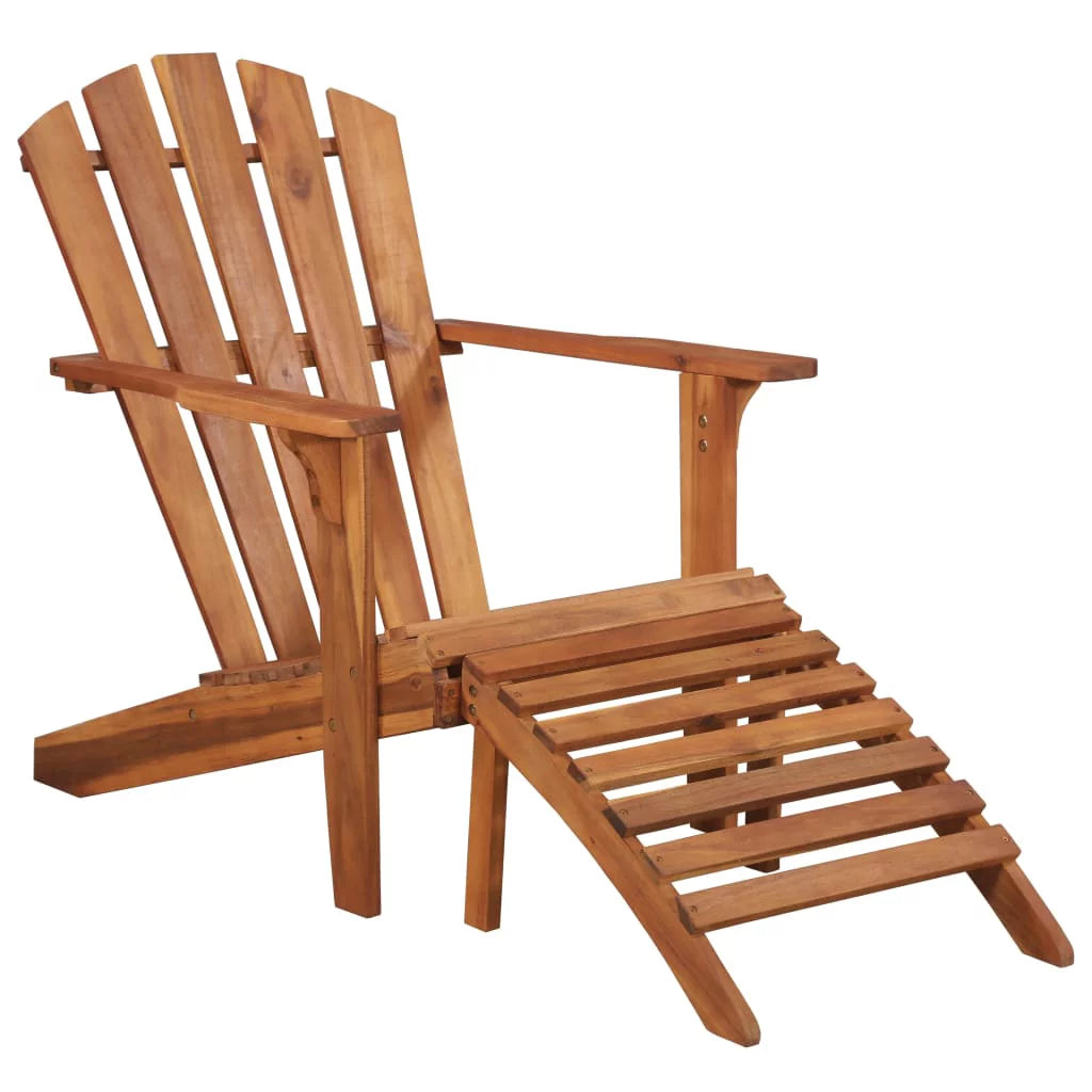 Adirondack Chair with Footrest Acacia Wood N592