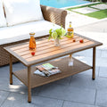 Outdoor Wicker Coffee Table with Storage O7892