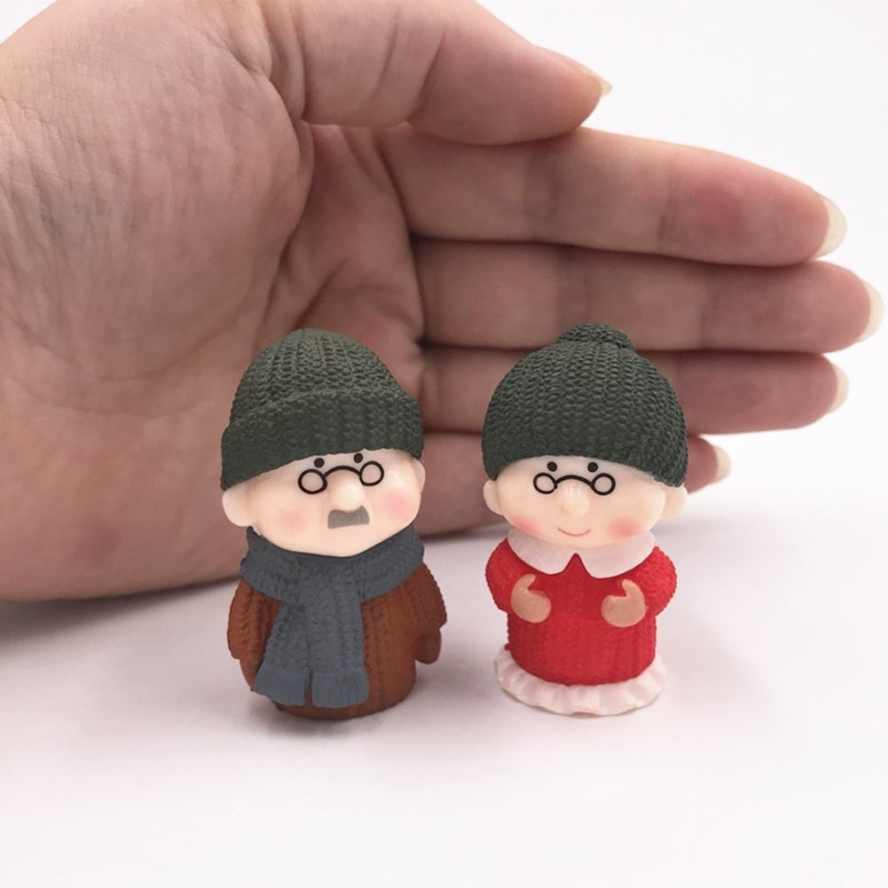Grandparents Action Figure Set, Dollhouse People Grandma and Grandpa Miniature Decor Z2541
