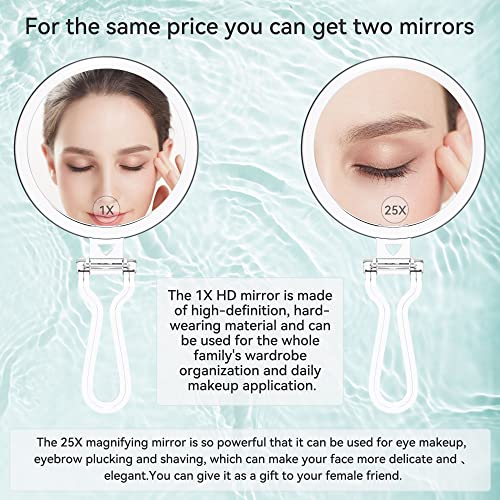 Double-Sided 1X/30X Magnifying Hand Mirror P44409