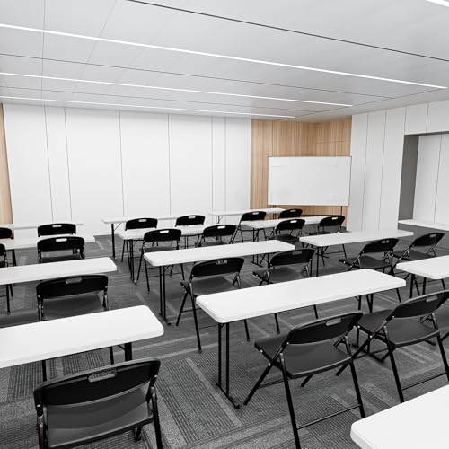 White Plastic Folding Chairs, 6 Pack L306385