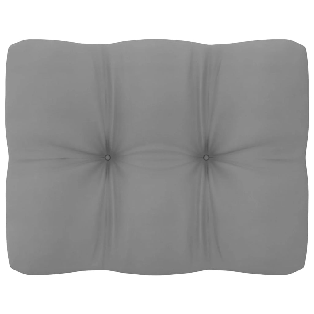 11 Piece Patio Lounge Set with Gray Cushion Pinewood Sectional Outdoor Furniture Set I407615