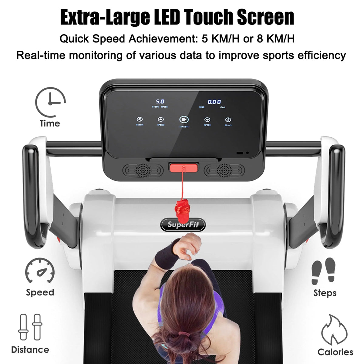 Folding 2.25HP Electric Treadmill M684