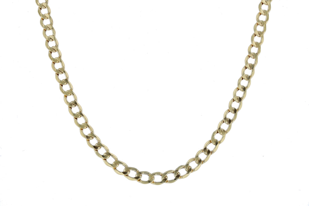 24 Inch 10k Yellow Gold Curb Link Chain Necklace V541892