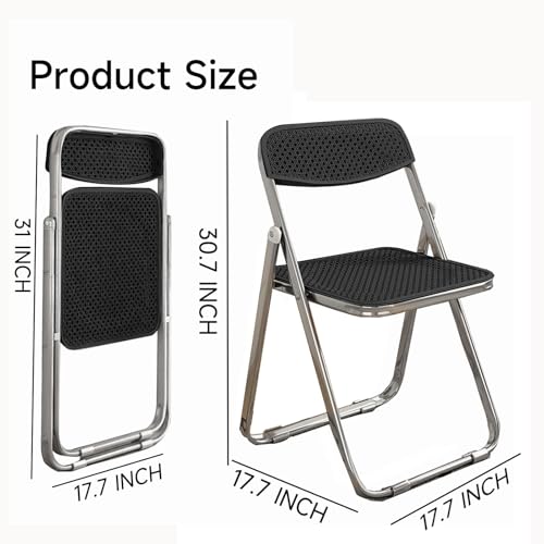 6 Pack Black Plastic Folding Chair P3022