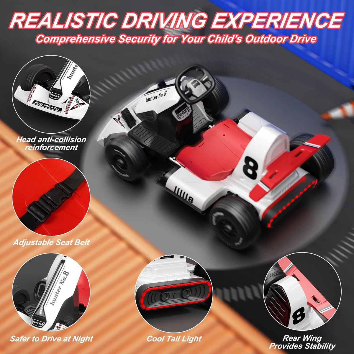 12V Battery Powered Electric Go Kart Ride on Car H6023