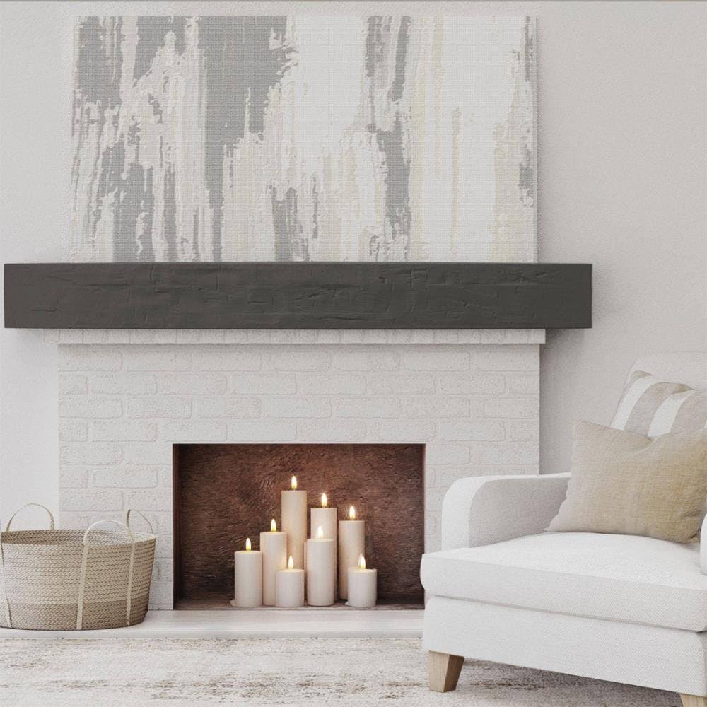 Hand Hewn Faux Wood Fireplace Mantel B6393