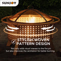 30 in. Round Steel Wood-Burning Fire Pit with Spark Screen and Poker U703