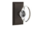 Oval Clear Crystal Glass Door Knob, Oil-Rubbed Bronze C4071