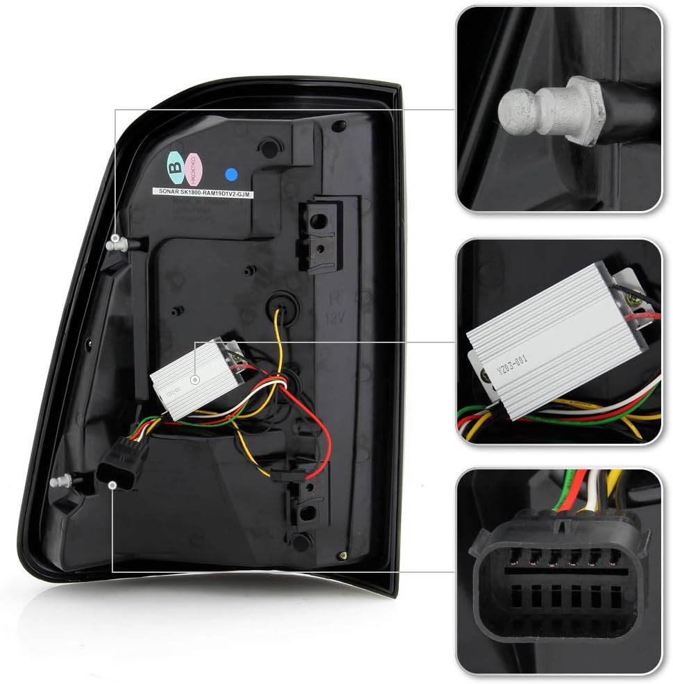 Black Full LED Tail Lights with Sequential Signal Lamps X87535