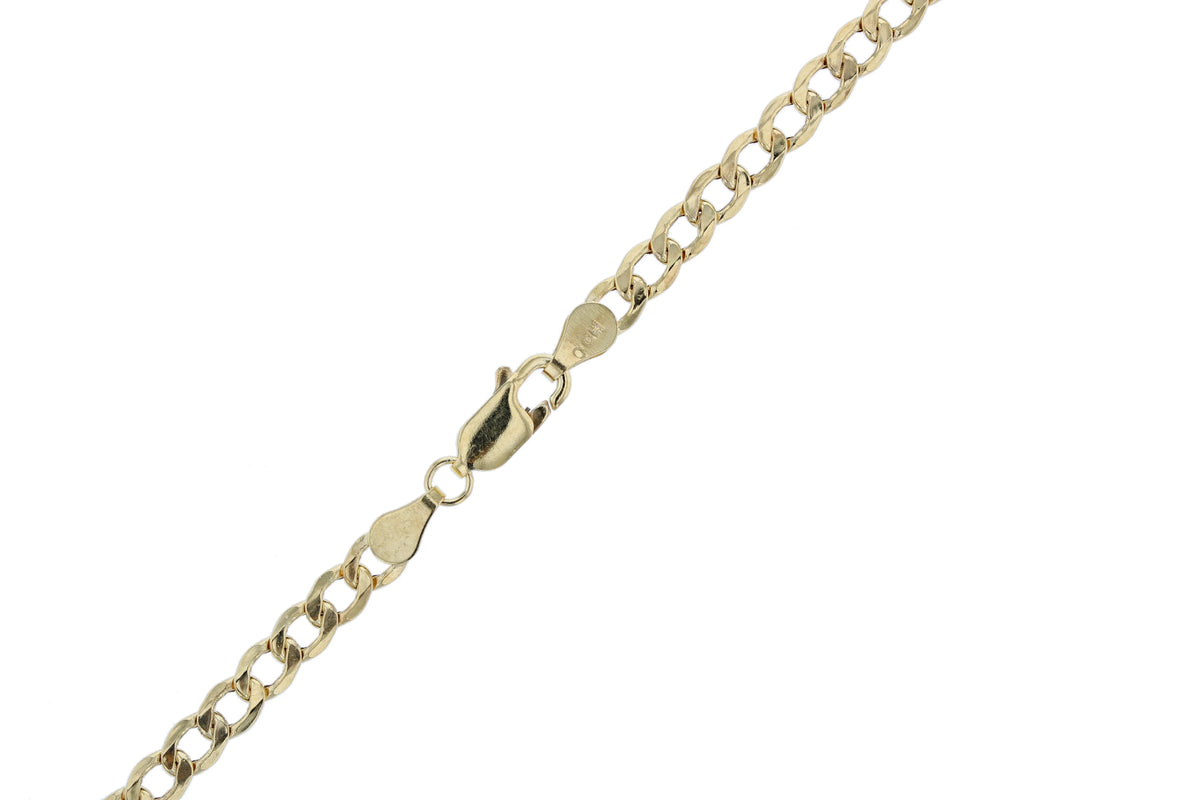 24 Inch 10k Yellow Gold Curb Link Chain Necklace V541892