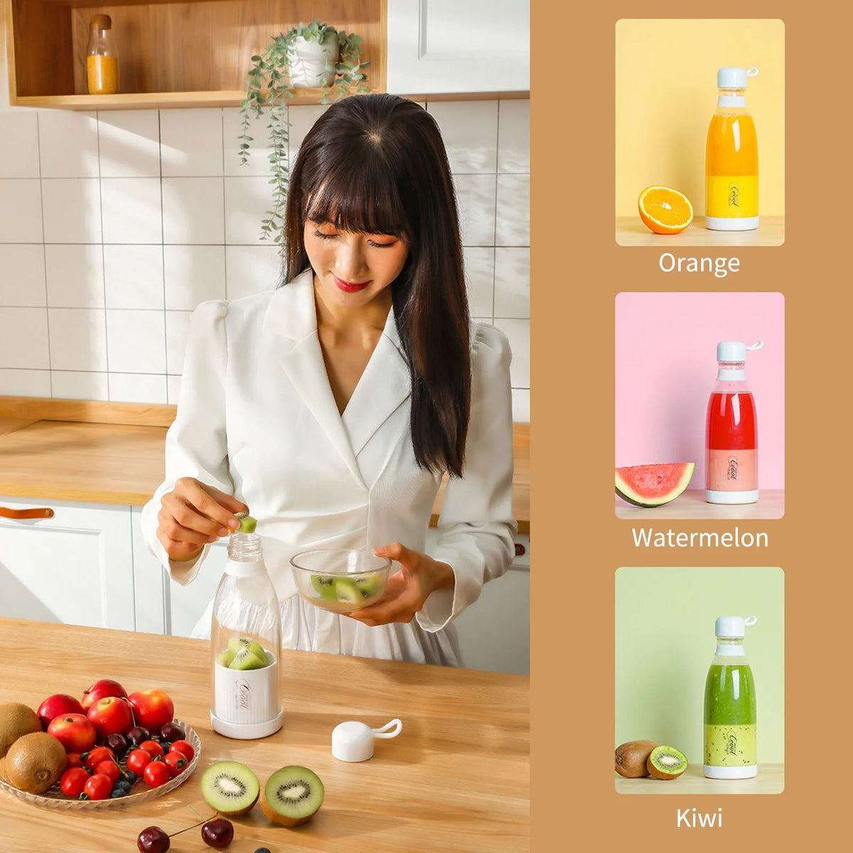 300mL Portable Electric Juicer Cup USB Blender T202328