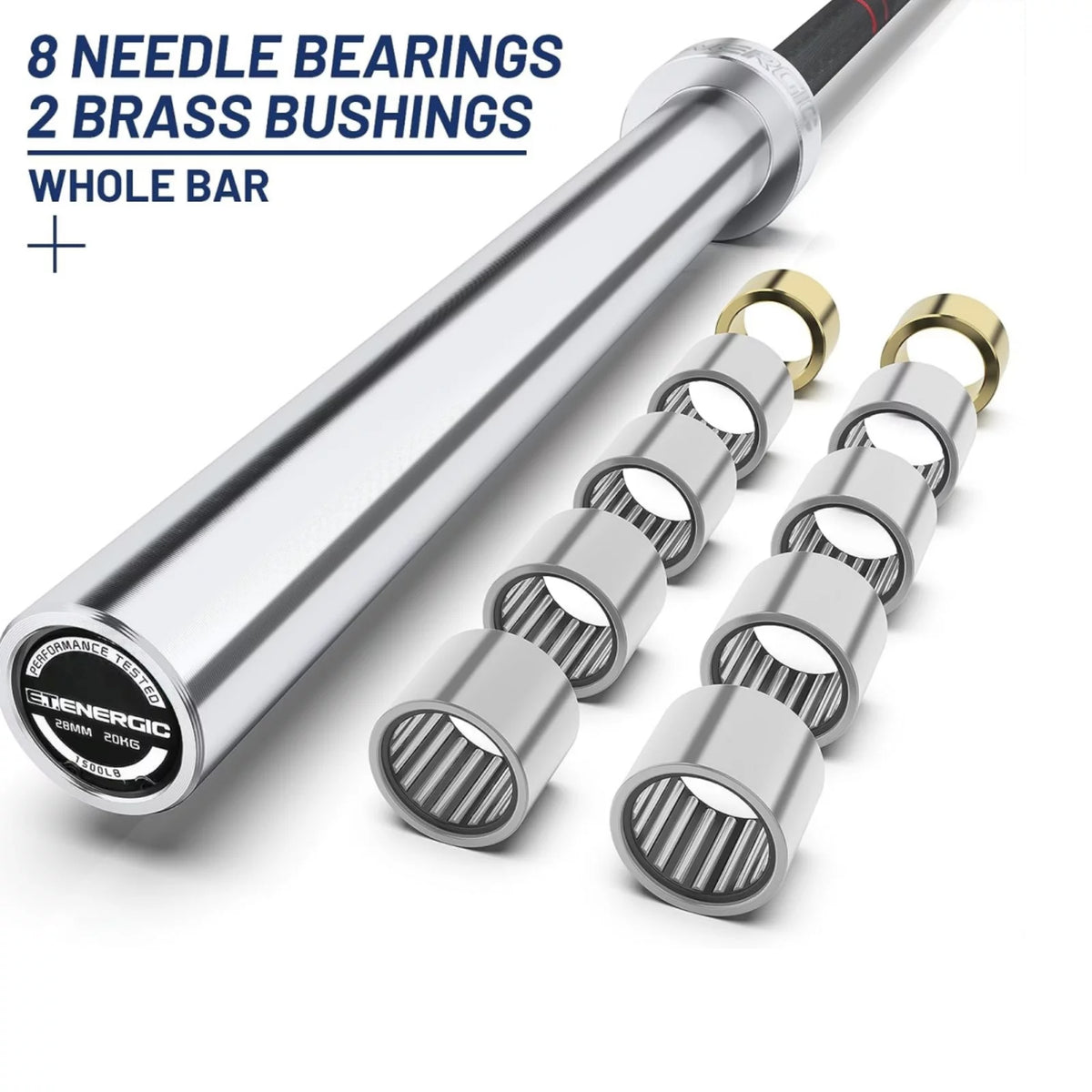 7ft 44 lb Olympic Barbell 1500 lb Capacity S895776