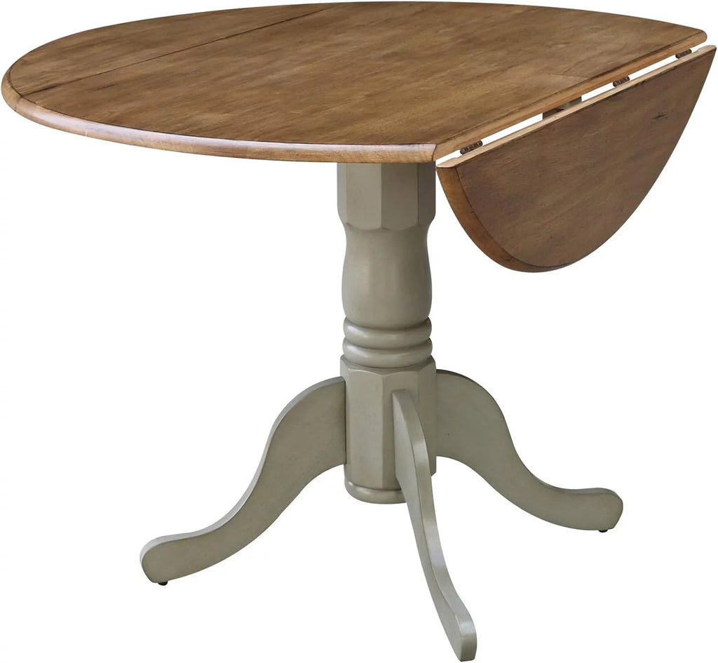 42 Drop Leaf Dining Table Distressed Hickory V719098