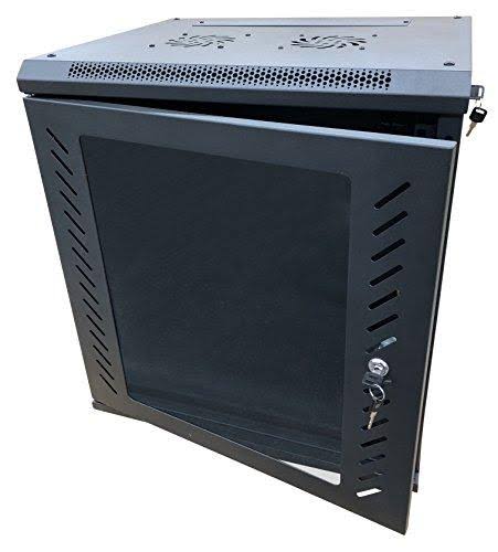 12U Wall Mount Rack Server Cabinet 19-inch Network Enclosure with Locking Glass Door S6220