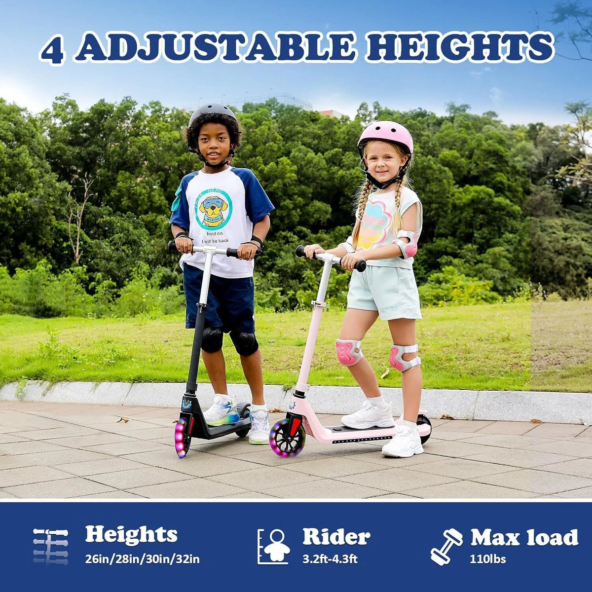 Electric Scooter for Kids 120W Pink Y39125