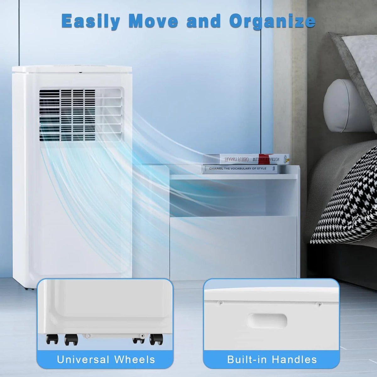 10000 BTU Portable Indoor Air Conditioner with Remote Control F33756