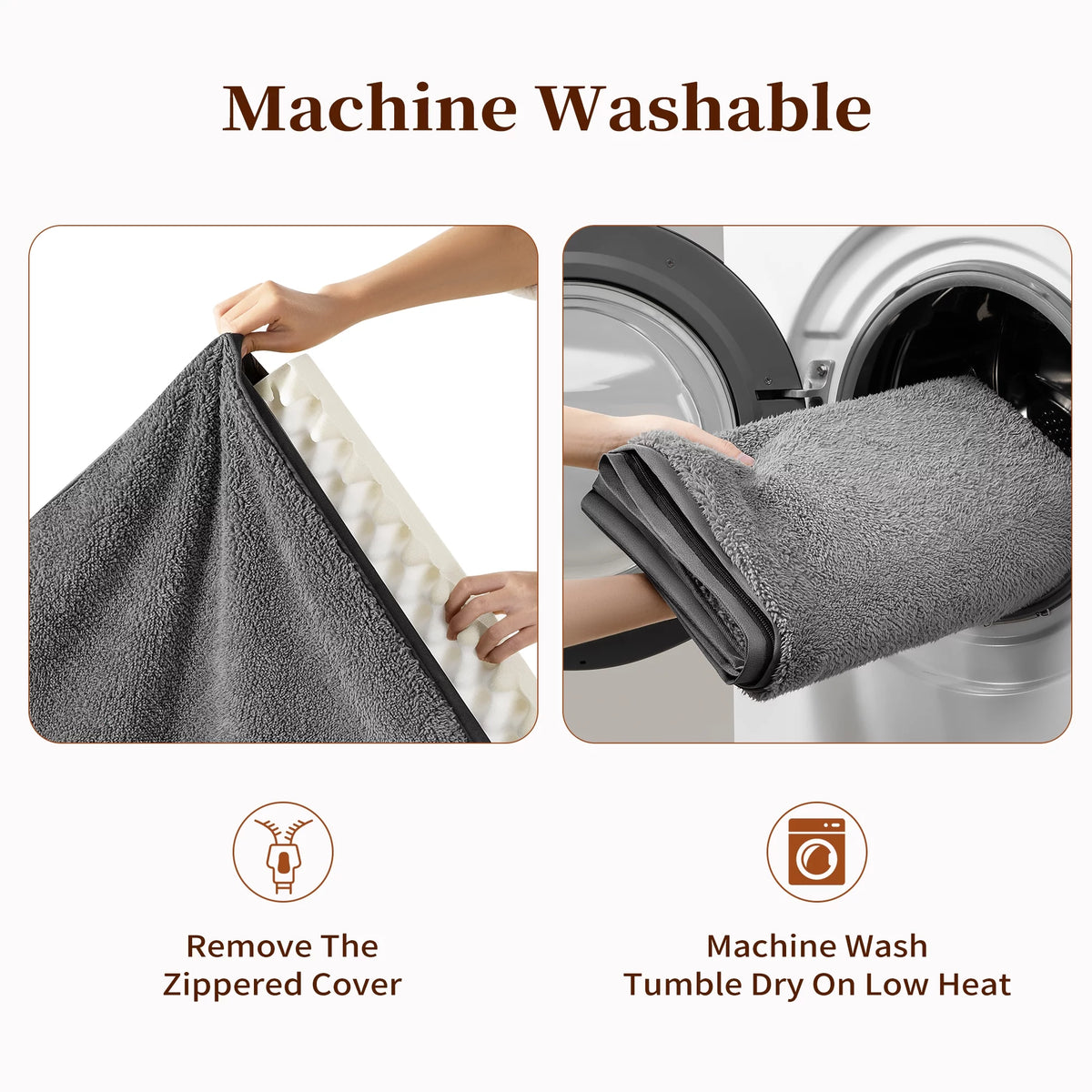 Orthopedic Dog Bed Plush Mattress with Removable Waterproof Cover B288242