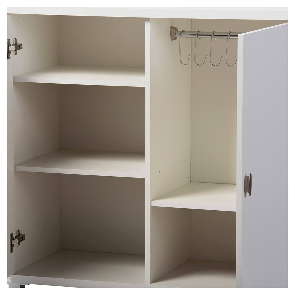 White Wood Entryway Storage Sideboard Cabinet Z263590