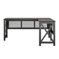 Walnut Lift Top L Desk S8773